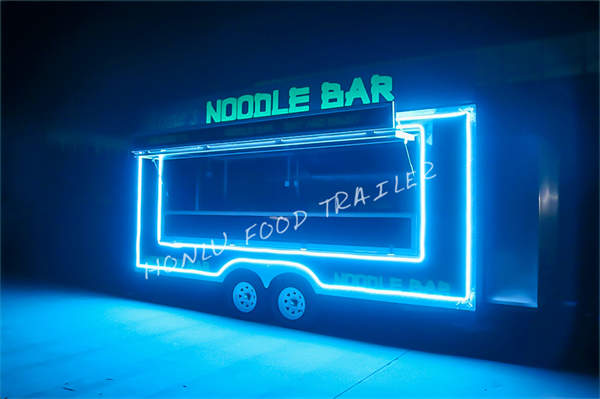 16ft noodle bar trailer night view