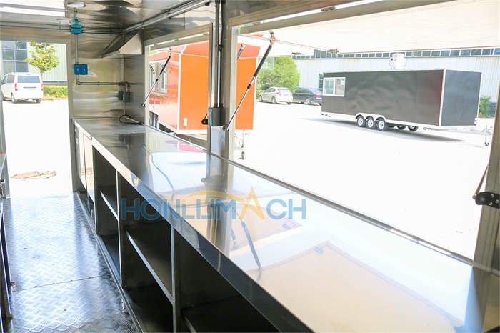 18ft food trailer Canada inner view