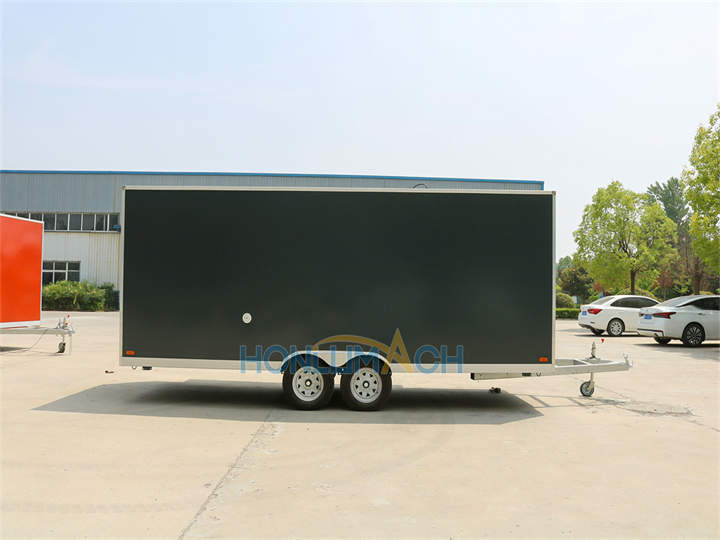 18ft Food Trailer In Granite Gray back view