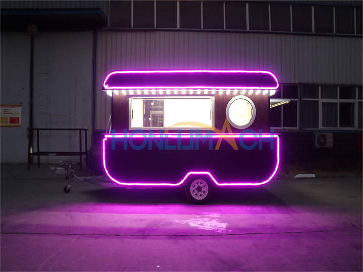 3.5m fast food caravan night view