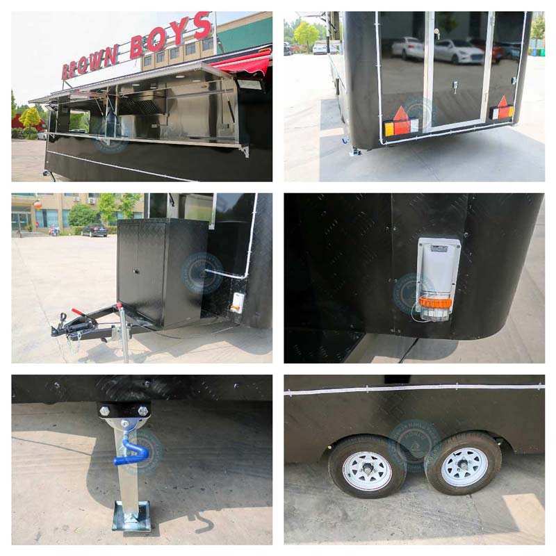 5.7m food trailer with light strips more details