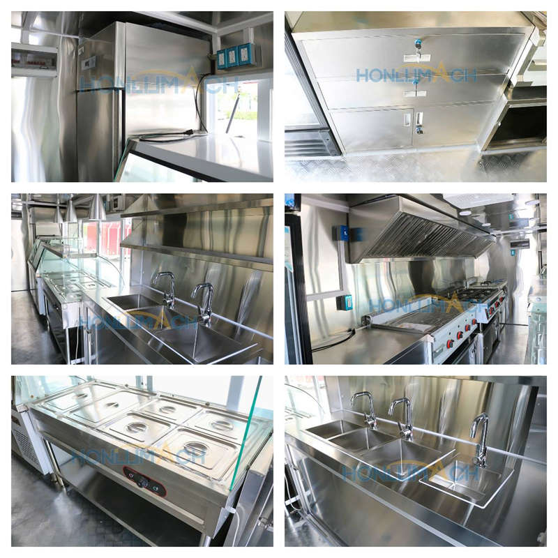 18ft food truck full kitchen inner details