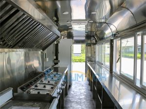 26ft galvanized sheet food truck inner structure