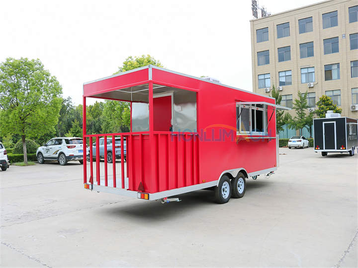 18.7ft concession trailer with porch back view