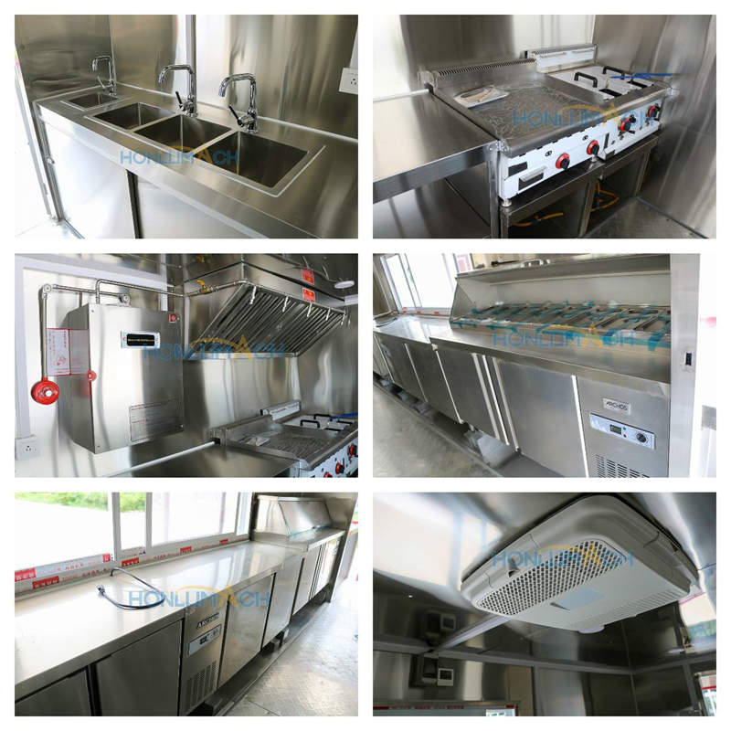 18.7ft concession trailer with porch kitchen equipment