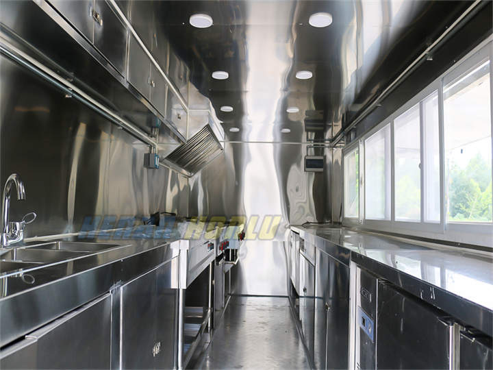 18ft fully equipped concession trailer inner view