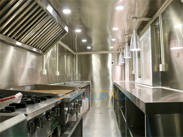 18ft mobile burger truck inner view