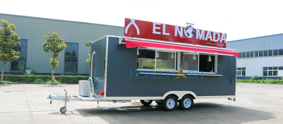 18.7ft food trailer spain front view