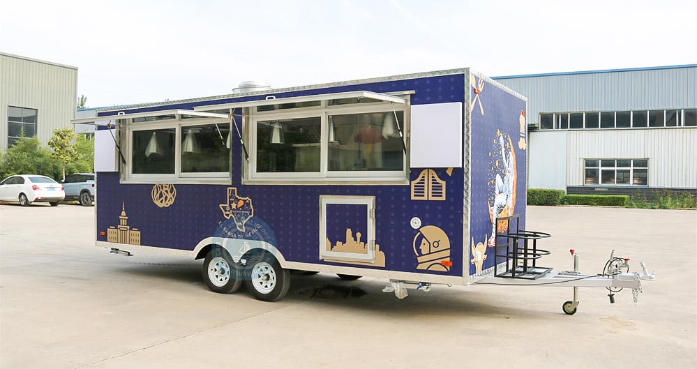 18ft mexican food trailer front view