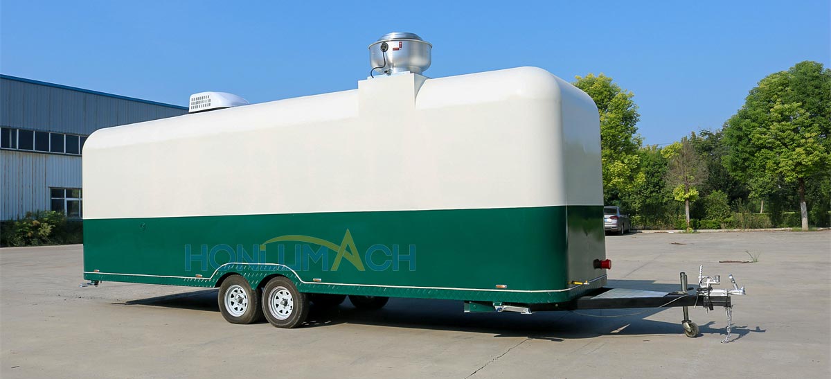 25ft Galvanized Food Truck France back view