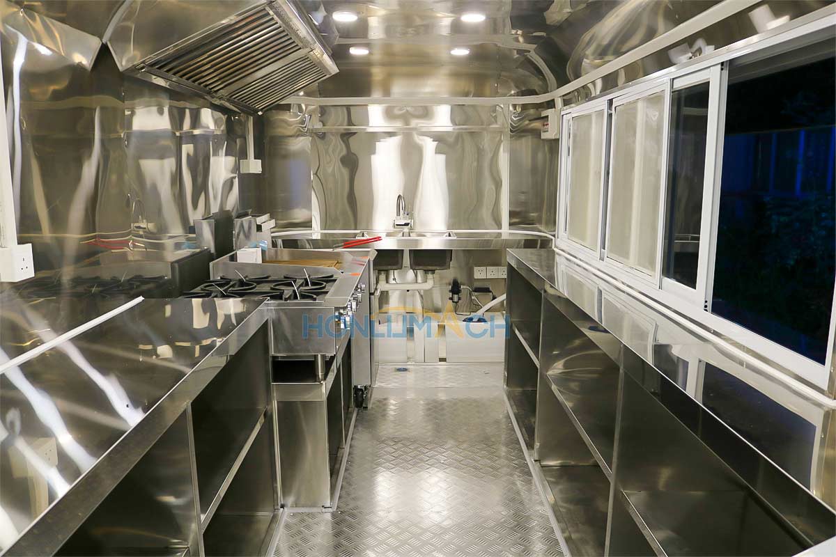 36ft mobile kitchen food truck interior details