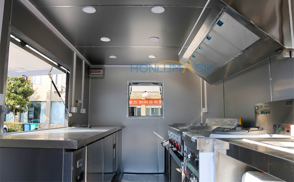 4m small mobile food truck inner structure