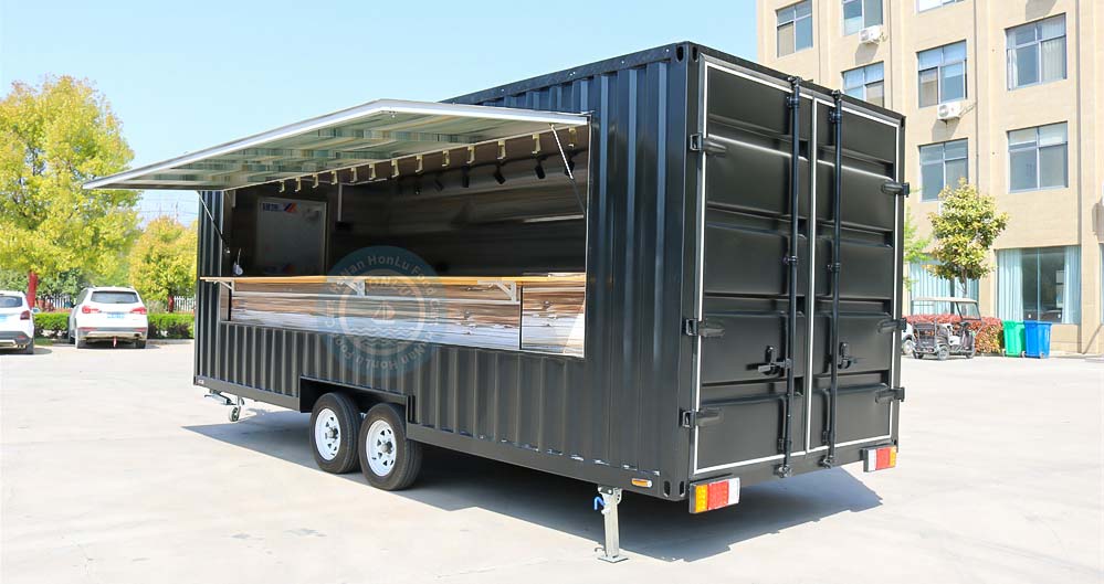 5.7m shipping container food trailer