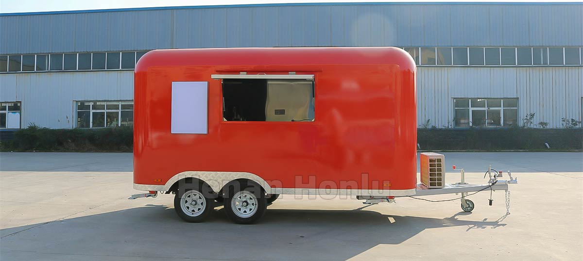 13ft galvanized food truck American Standard front view