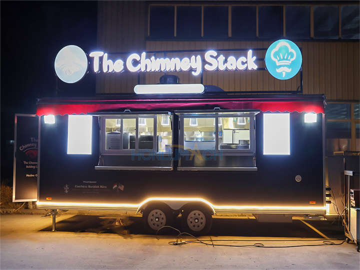 18.7ft bakery food truck night view