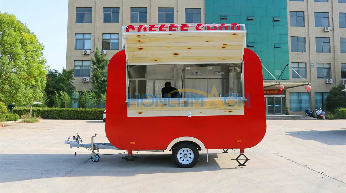 3.5m coffee shop trailer front view