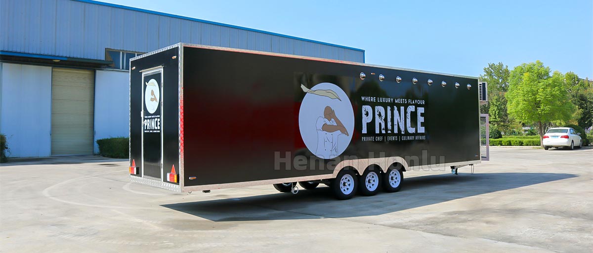 30ft large monile catering trailer back view