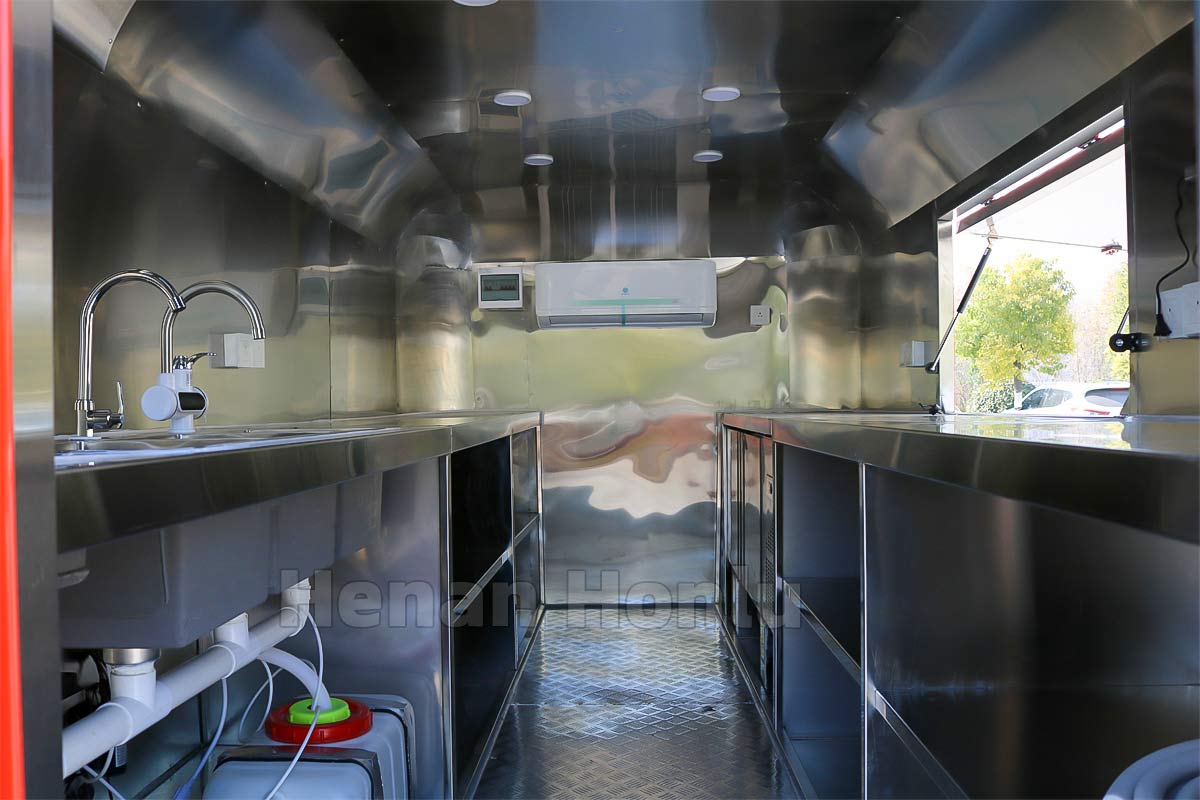 4m galvanized food truck American Standard inner view