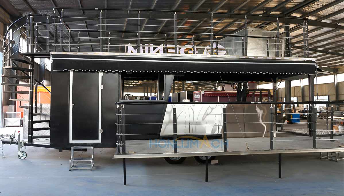 6.5m two decker food trailer for sale