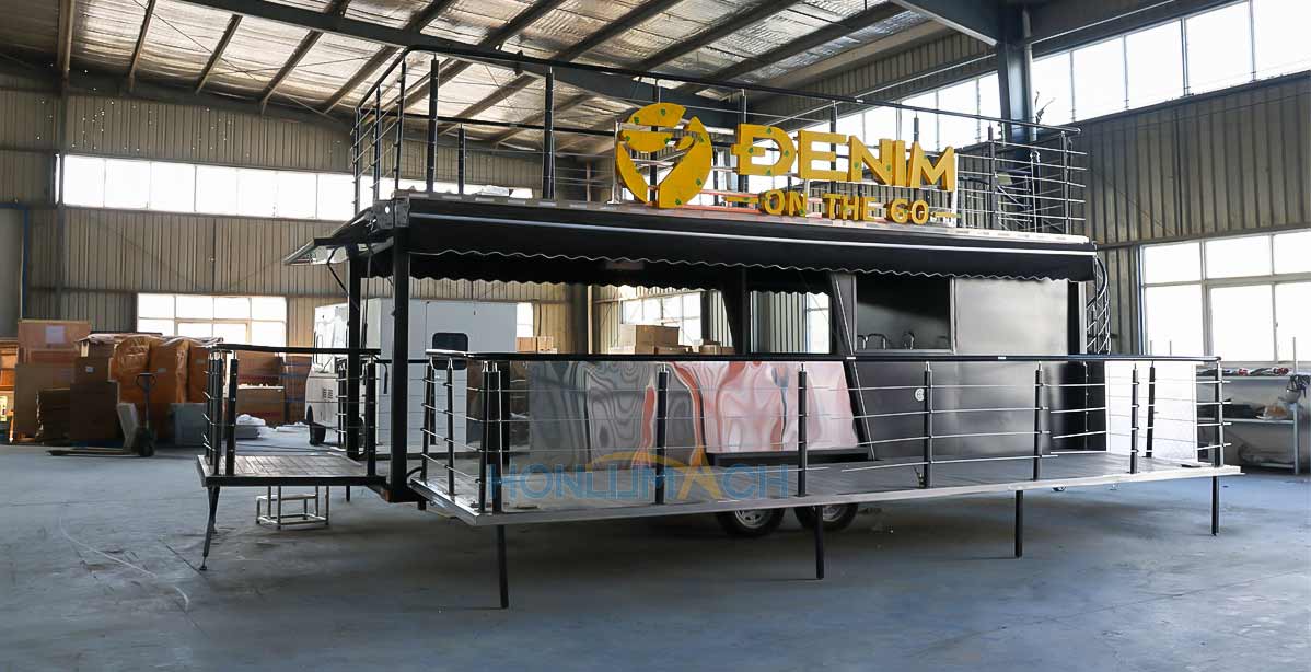 6.5m two decker food trailer for sale