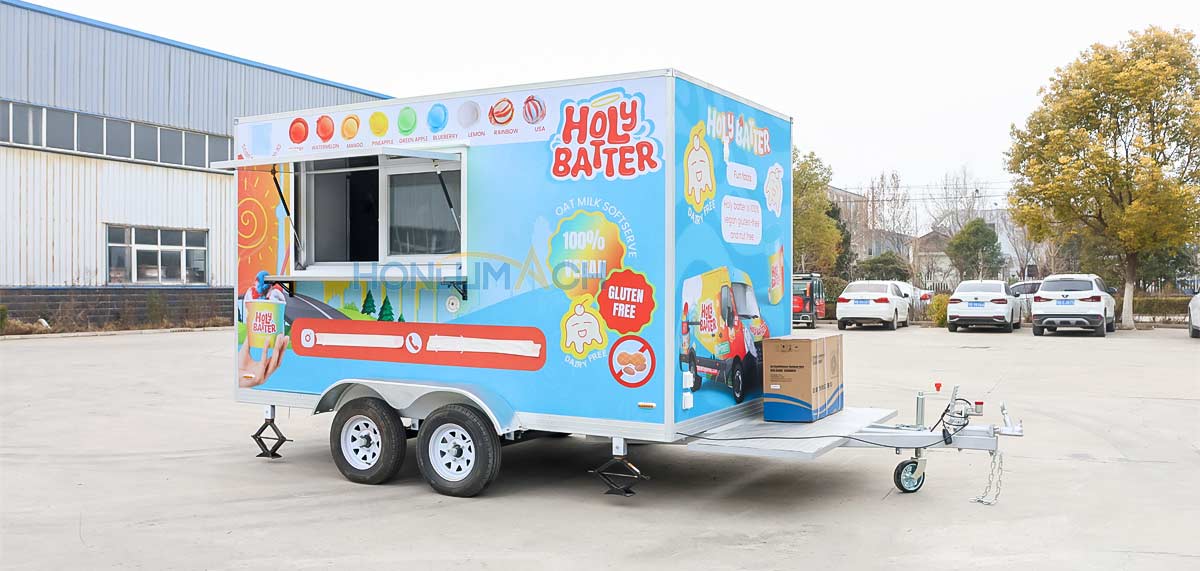 12ft ice cream concession trailer front view