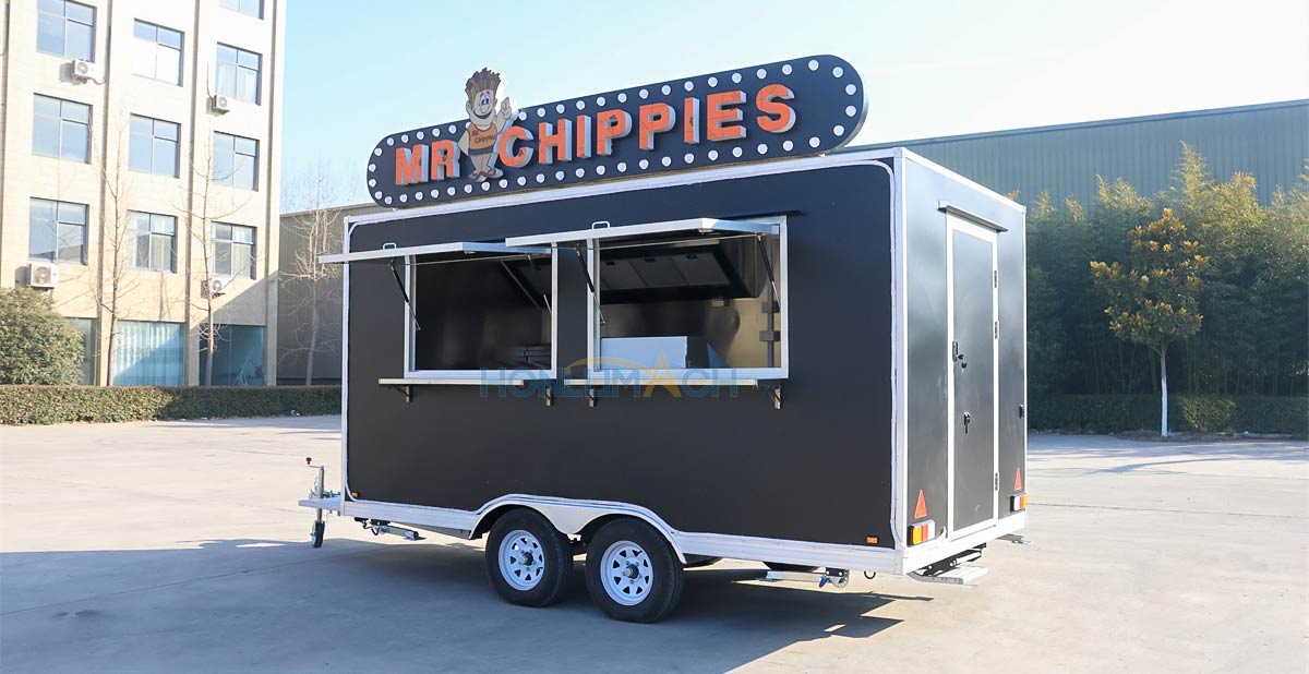 13ft chippie food trailer front view