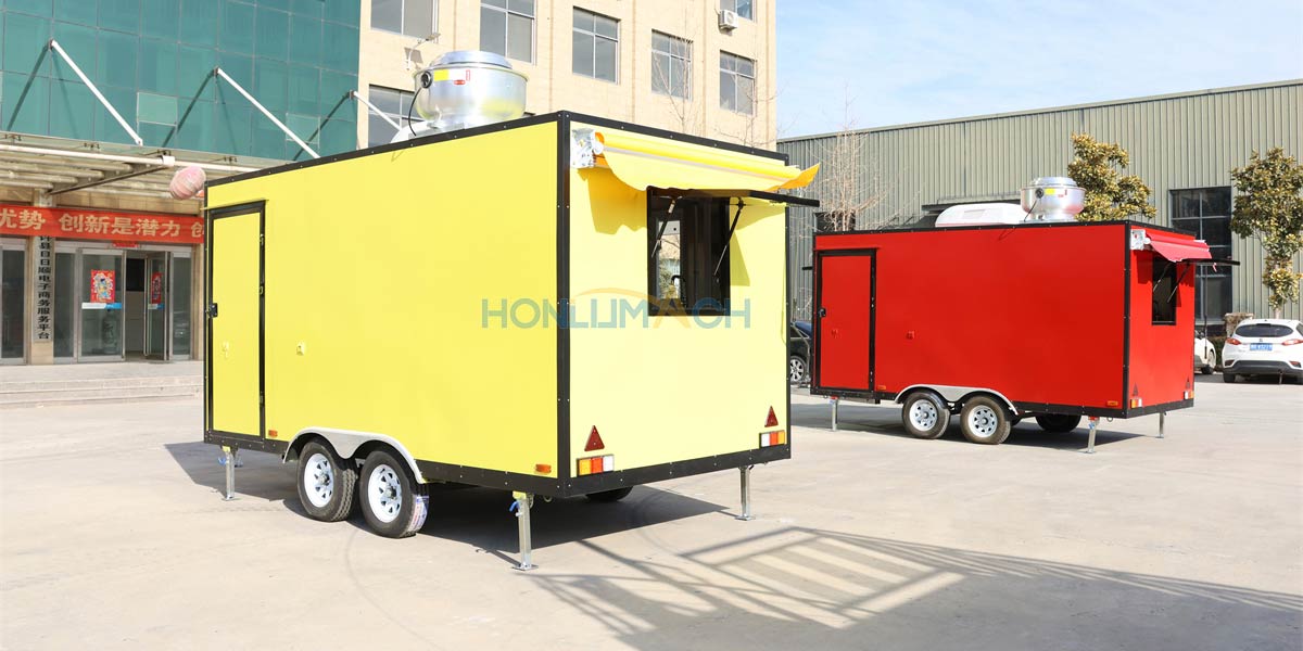 13ft food trailer Colombia back view