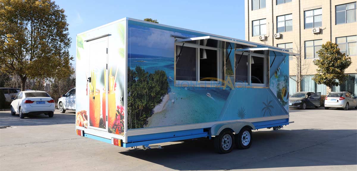 18.7ft food trailer French Polynesia front view