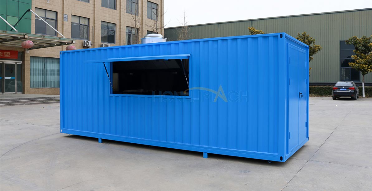 18ft container trailer food truck front view