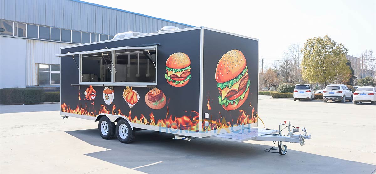 18ft fast food truck back view