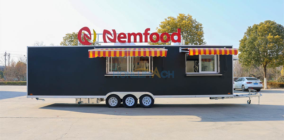 30ft large food trailer Canada front view