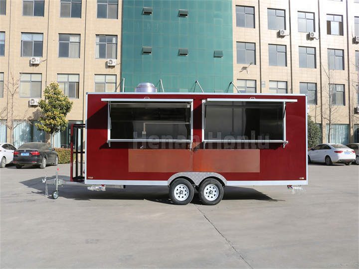 18ft mobile catering trailer front view