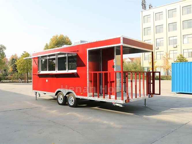 5.7m food trailer with porch