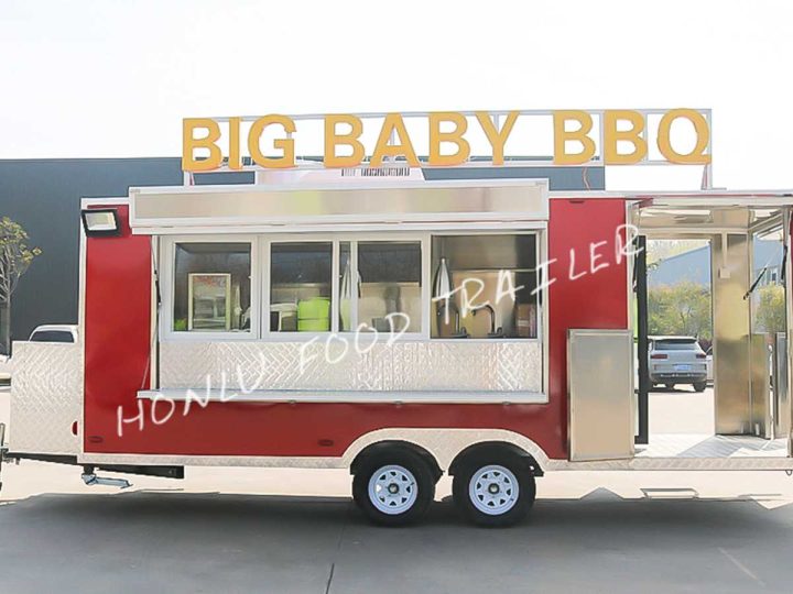 BBQ food trailer with porch